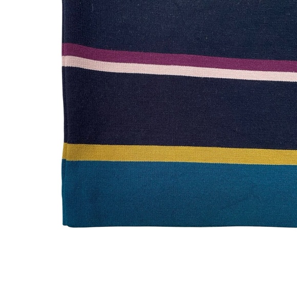 Ann Taylor Factory Petite Striped Pencil Skirt Navy Multicolor 2P - Picture 3 of 10